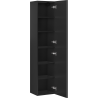 Stâlp de baie Mexen Rivel 35 cm, 2 uși, canelat, negru mat - 91A21-03016-2-BF71