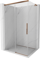 Mexen Rox L cabină de duș glisantă 100 x 80 cm, transparentă, aur roz - 8C2L-100-080-60-00