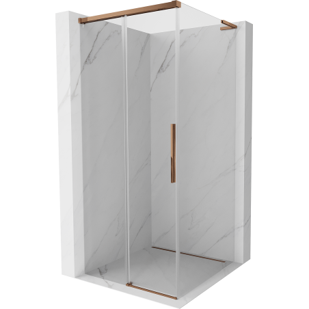 Mexen Rox L cabină de duș glisantă 120 x 120 cm, transparent, aur roz - 8C2L-120-120-60-00