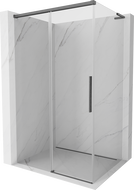 Cabină de duș glisantă Mexen Rox L 90 x 70 cm, transparentă, gri armă periat - 8C2L-090-070-66-00