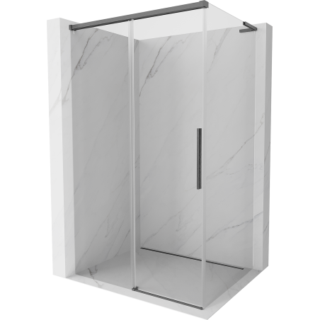 Mexen Rox L cabină de duș glisantă 115 x 75 cm, transparentă, gri pistol periat - 8C2L-115-075-66-00