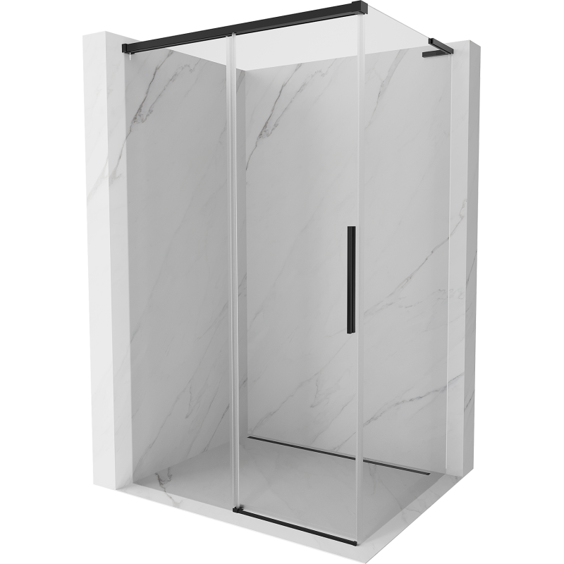 Mexen Rox L cabină de duș culisantă 100 x 75 cm, transparentă, neagră - 8C2L-100-075-70-00