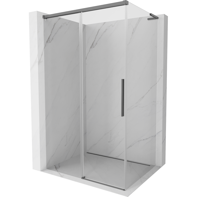 Mexen Rox L toló zuhanykabin 115 x 75 cm, átlátszó, fegyvermetál - 8C2L-115-075-95-00