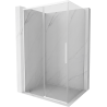 Mexen Rox cabină de duș glisantă 130 x 120 cm, transparent, albă - 8C2-130-120-20-00