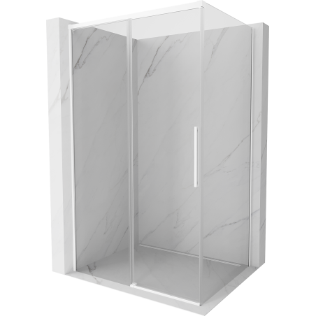 Mexen Rox cabină de duș glisantă 135 x 120 cm, transparentă, albă - 8C2-135-120-20-00