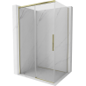 Mexen Rox cabină de duș glisantă 160 x 85 cm, transparentă, auriu - 8C2-160-085-50-00
