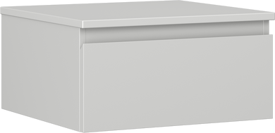 Mexen Orio fürdőszobai mosdószekrény 50 cm-es lappal, 1 fiók, szürke matt - 91A10-05023-1-BFC62