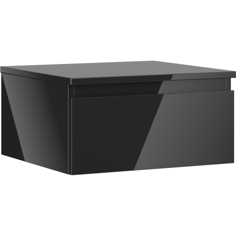 Mexen Orio dulap de baie sub lavoar 50 cm cu blat, 1 sertar, negru lucios - 91A10-05023-1-BFC70