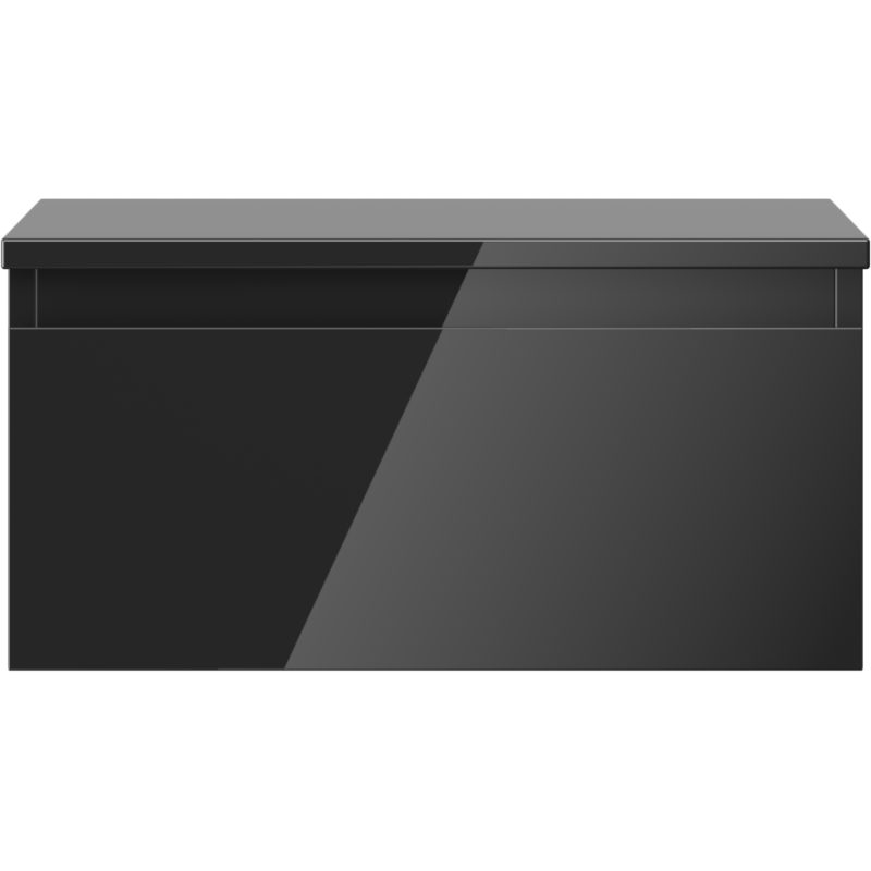 Mexen Orio dulap de baie sub lavoar 50 cm cu blat, 1 sertar, negru lucios - 91A10-05023-1-BFC70