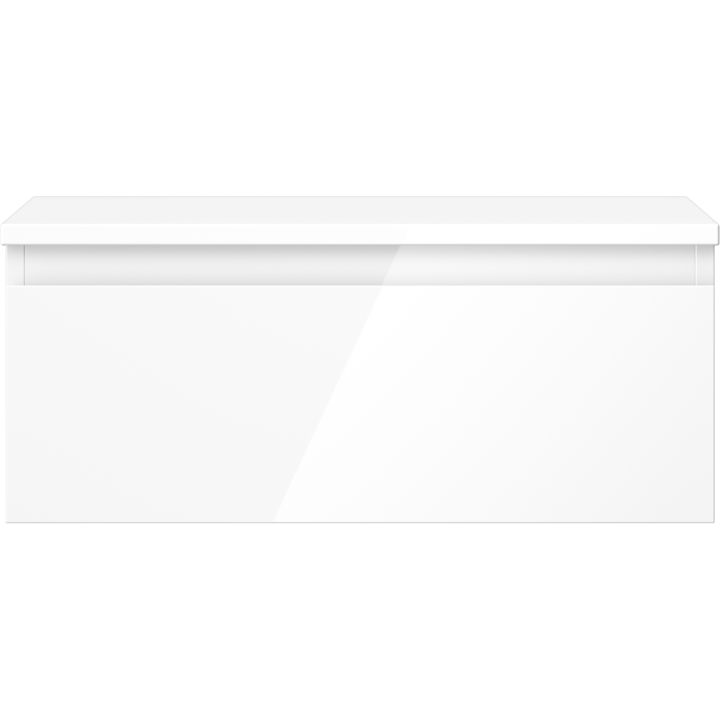 Mexen Orio 60 cm-es mosdó alatti fürdőszobai szekrény munkalappal, 1 fiók, fényes fehér - 91A10-06023-1-BFC00