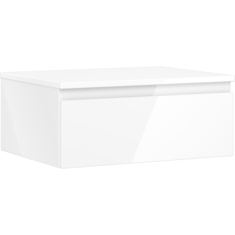 Mexen Orio dulap baie sub chiuvetă 60 cm cu blat, 1 sertar, alb lucios - 91A10-06023-1-BFC00