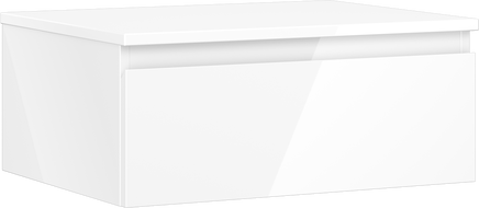 Mexen Orio dulap baie sub chiuvetă 60 cm cu blat, 1 sertar, alb lucios - 91A10-06023-1-BFC00