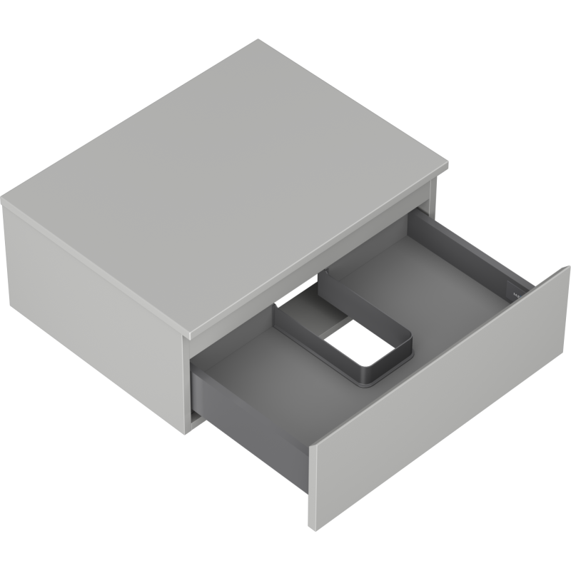 Mexen Orio fürdőszobai mosdószekrény 60 cm munkalappal, 1 fiók, szürke matt - 91A10-06023-1-BFC62