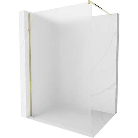 Mexen Kioto Walk-in zuhanyfal 100 x 200 cm, matt, 8 mm, arany - 800-100-101-50-30