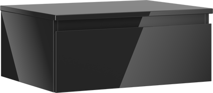 Mexen Orio dulap baie sub lavoar și blat 60 cm, 1 sertar, negru lucios - 91A10-06023-1-BFC70