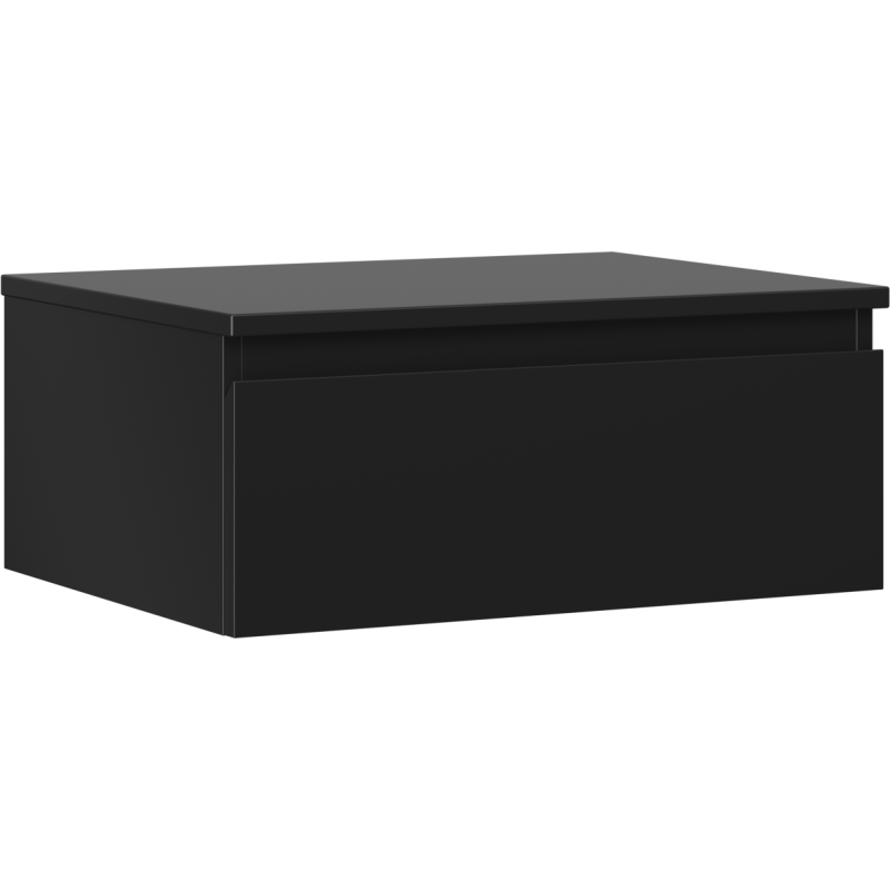 Mexen Orio fürdőszobai szekrény mosdó alá, 60 cm, lappal, 1 fiók, fekete matt - 91A10-06023-1-BFC71