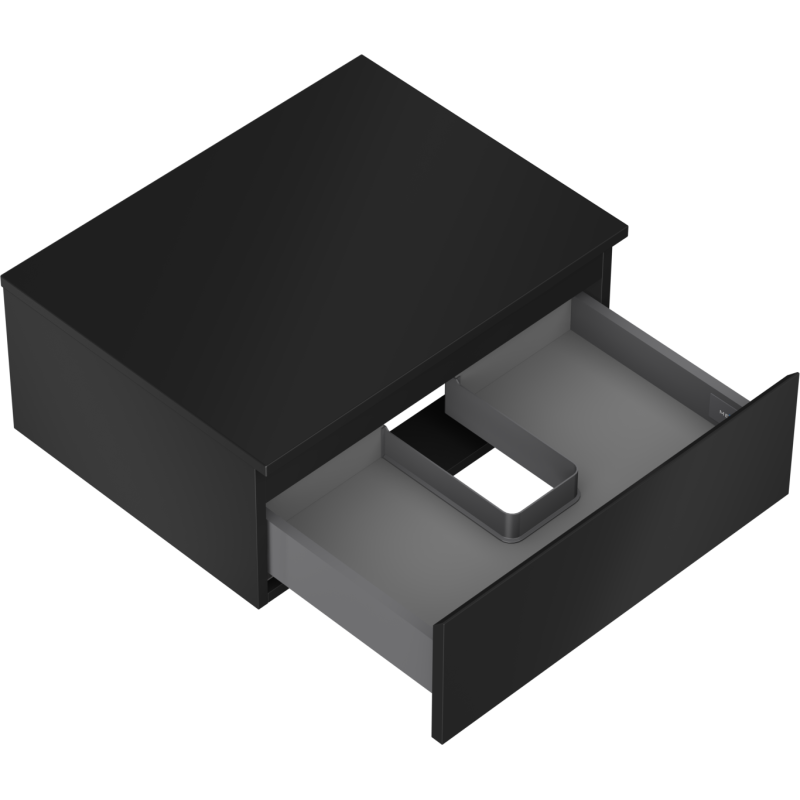 Mexen Orio dulap baie sub lavoar 60 cm cu blat, 1 sertar, negru mat - 91A10-06023-1-BFC71