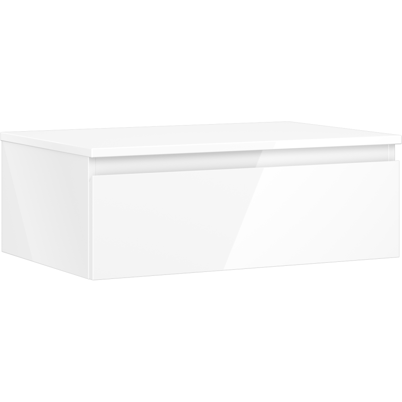 Mexen Orio dulap baie sub chiuvetă 70 cm cu blat, 1 sertar, alb lucios - 91A10-07023-1-BFC00