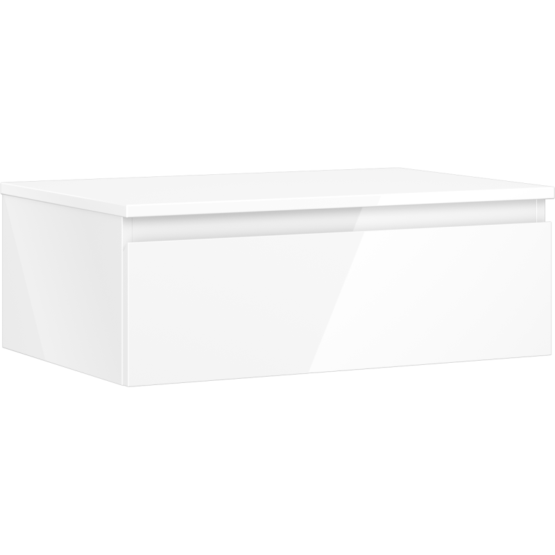 Mexen Orio dulap baie sub lavoar 70 cm cu blat, 1 sertar, alb lucios - 91A10-07023-1-BFC00