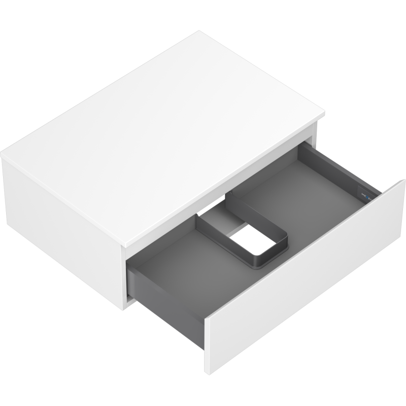 Mexen Orio dulap baie pentru chiuvetă 70 cm cu blat, 1 sertar, alb mat - 91A10-07023-1-BFC01