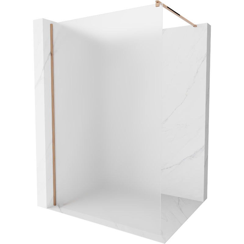 Mexen Kioto Walk-in zuhanyfal 70 x 200 cm, jégvirágos 8 mm, rózsaarany - 800-070-101-60-30