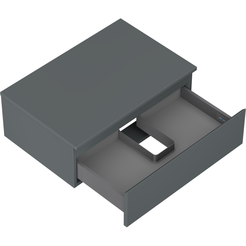 Mexen Orio dulap baie pentru lavoar 70 cm cu blat, 1 sertar, grafit mat - 91A10-07023-1-BFC66