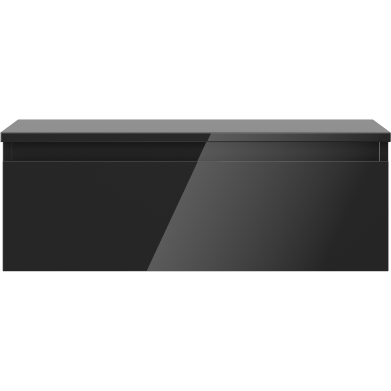 Mexen Orio dulap baie pentru lavoar 70 cm cu blat, 1 sertar, negru lucios - 91A10-07023-1-BFC70