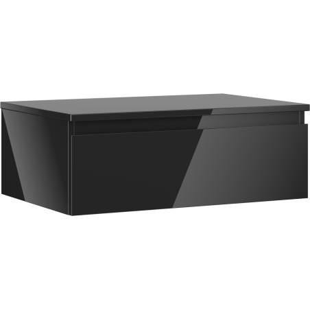 Mexen Orio dulap baie sub lavoar 70 cm cu blat, 1 sertar, negru lucios - 91A10-07023-1-BFC70
