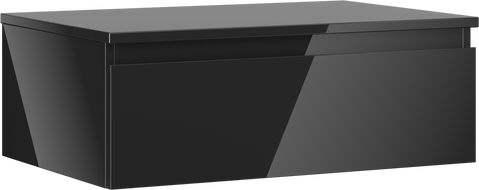 Mexen Orio dulap baie pentru lavoar 70 cm cu blat, 1 sertar, negru lucios - 91A10-07023-1-BFC70