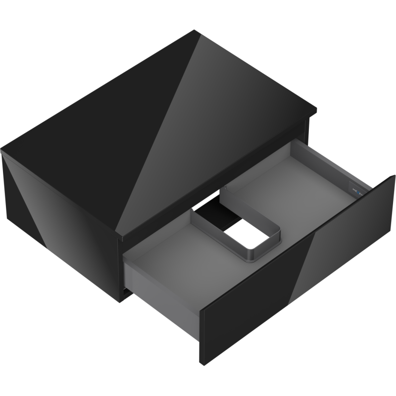 Mexen Orio dulap baie pentru lavoar 70 cm cu blat, 1 sertar, negru lucios - 91A10-07023-1-BFC70