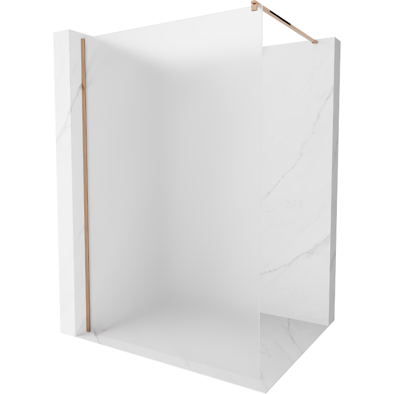 Mexen Kioto perete de duș Walk-in 100 x 200 cm, îngheț 8 mm, aur roz - 800-100-101-60-30