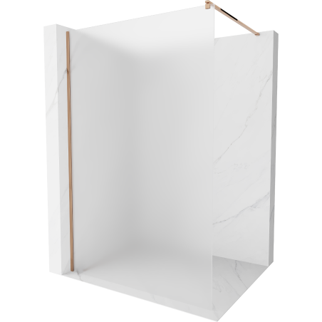 Mexen Kioto perete de duș Walk-in 100 x 200 cm, îngheț 8 mm, aur roz - 800-100-101-60-30