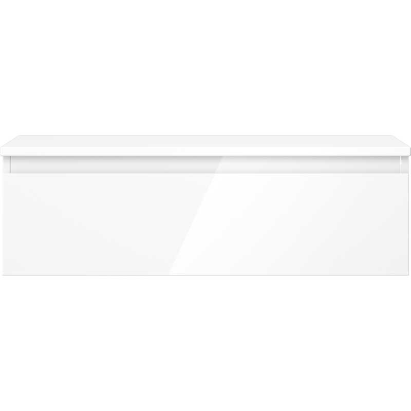 Mexen Orio fürdőszobai szekrény mosdókagyló alá 80 cm-es munkalappal, 1 fiók, fényes fehér - 91A10-08023-1-BFC00