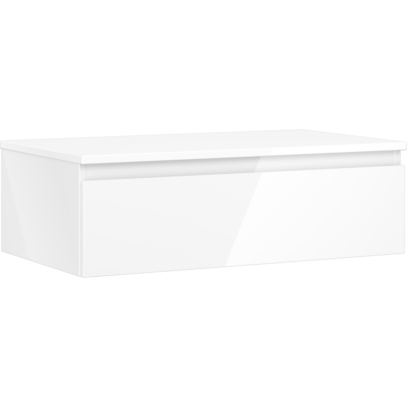 Mexen Orio dulap baie sub chiuvetă 80 cm cu blat, 1 sertar, alb lucios - 91A10-08023-1-BFC00