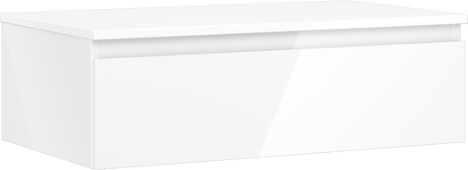 Mexen Orio dulap baie sub chiuvetă 80 cm cu blat, 1 sertar, alb lucios - 91A10-08023-1-BFC00