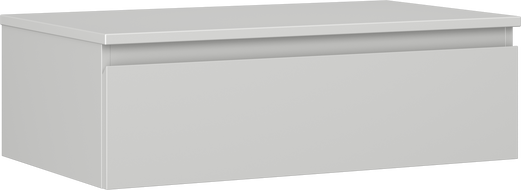 Mexen Orio 80 cm-es fürdőszobai szekrény mosdó alá, lappal, 1 fiókos, szürke mat - 91A10-08023-1-BFC62