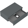 Mexen Orio dulap baie sub chiuvetă 80 cm cu blat, 1 sertar, grafit mat - 91A10-08023-1-BFC66