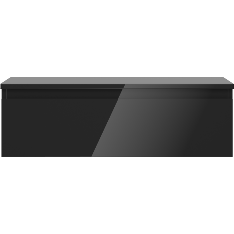 Mexen Orio dulap baie sub lavoar 80 cm cu blat, 1 sertar, negru lucios - 91A10-08023-1-BFC70
