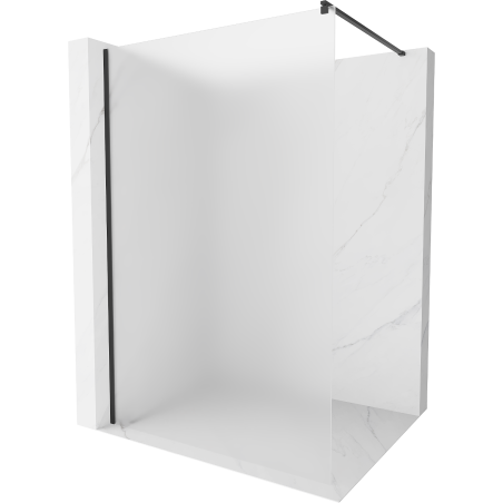 Mexen Kioto Walk-in zuhanyfal 80 x 200 cm, homokfúvott 8 mm, fekete - 800-080-101-70-30