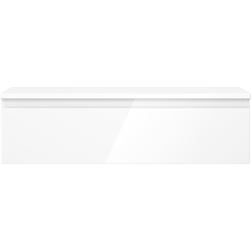 Mexen Orio fali alatti fürdőszobai szekrény 90 cm munkalappal, 1 fiók, fényes fehér - 91A10-09023-1-BFC00