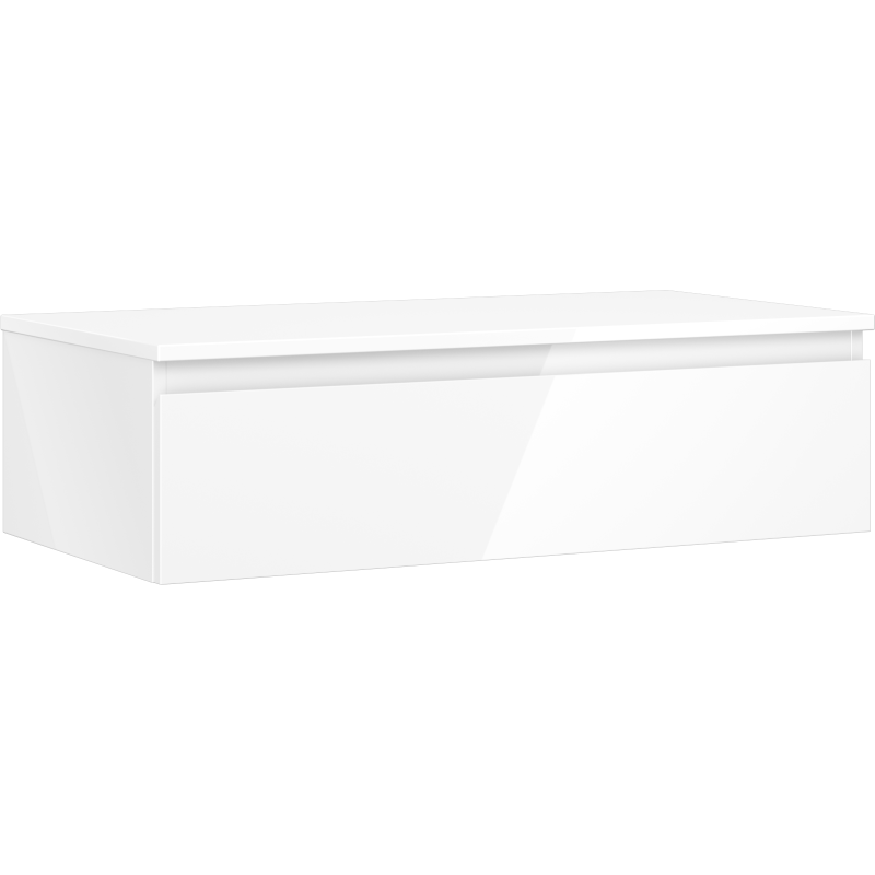 Mexen Orio dulap baie pentru chiuvetă 90 cm cu blat, 1 sertar, alb lucios - 91A10-09023-1-BFC00