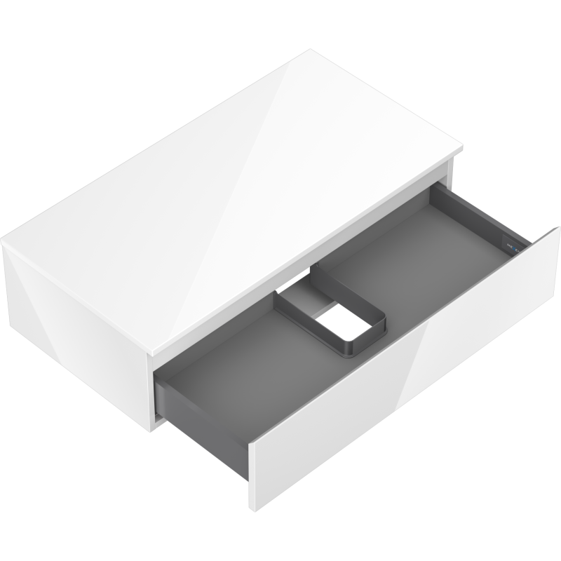 Mexen Orio dulap baie pentru chiuvetă 90 cm cu blat, 1 sertar, alb lucios - 91A10-09023-1-BFC00