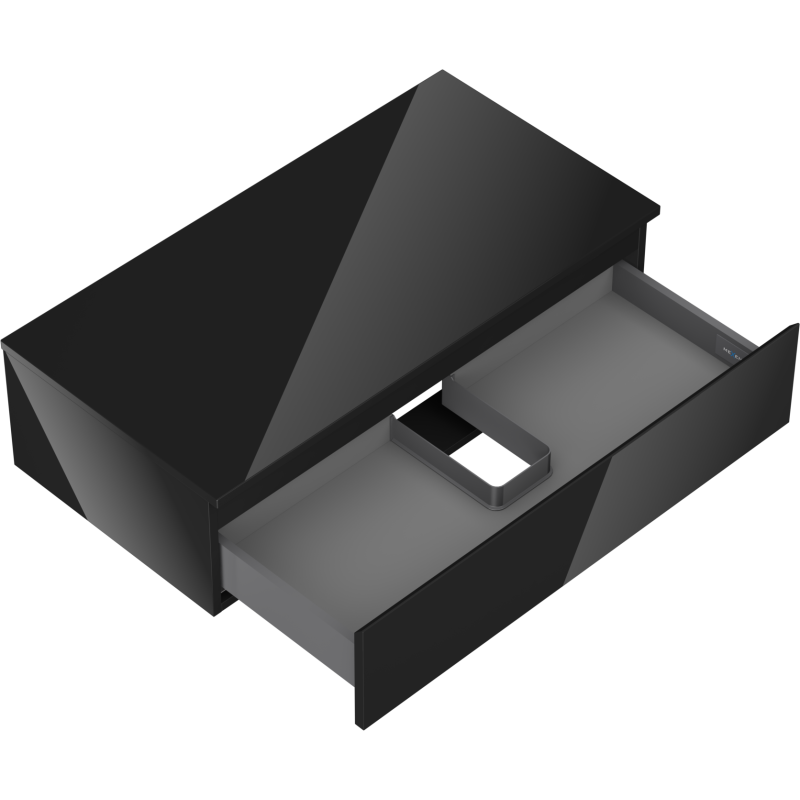 Mexen Orio dulap pentru baie sub lavoar 90 cm cu blat, 1 sertar, negru lucios - 91A10-09023-1-BFC70