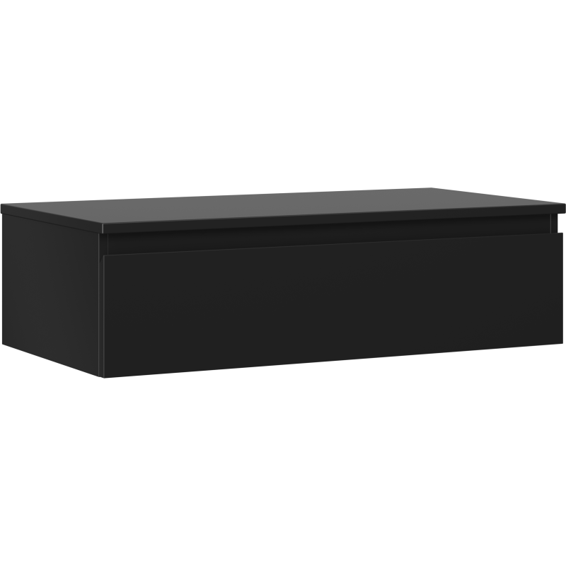 Mexen Orio fürdőszobai szekrény mosdókagyló alá 90 cm munkalappal, 1 fiók, fekete matt - 91A10-09023-1-BFC71