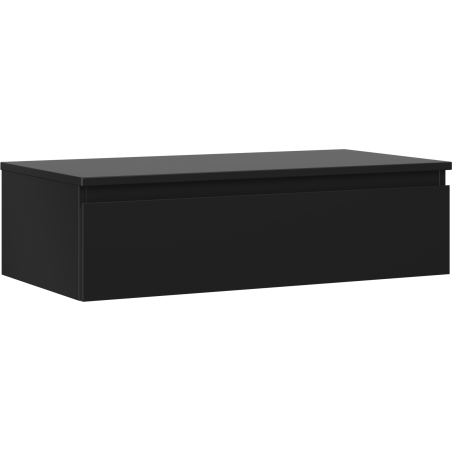 Mexen Orio fürdőszobai szekrény mosdókagyló alá 90 cm munkalappal, 1 fiók, fekete matt - 91A10-09023-1-BFC71