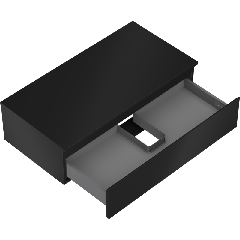Mexen Orio dulap baie sub chiuvetă 90 cm cu blat, 1 sertar, negru mat - 91A10-09023-1-BFC71