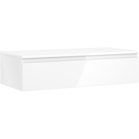 Mexen Orio dulap lavoar baie 100 cm cu blat, 1 sertar, alb lucios - 91A10-10023-1-BFC00