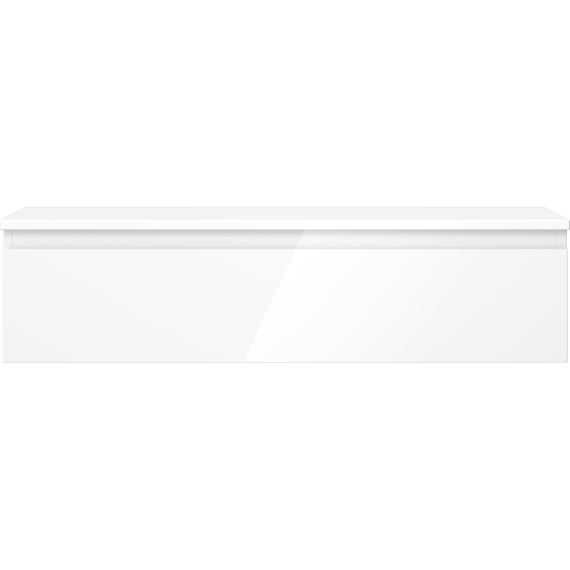 Mexen Orio fürdőszobai szekrény mosdó alatt 100 cm-es munkalappal, 1 fiók, fényes fehér - 91A10-10023-1-BFC00
