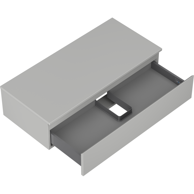 Mexen Orio dulap baie pentru chiuvetă de 100 cm cu blat, 1 sertar, gri mat - 91A10-10023-1-BFC62
