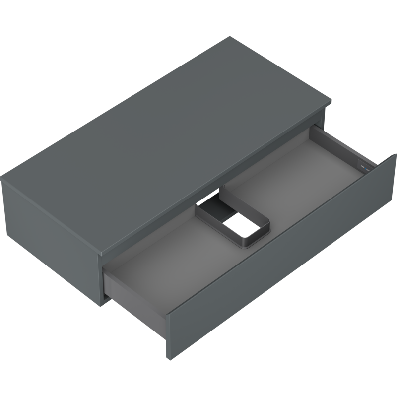 Mexen Orio dulap baie sub chiuvetă 100 cm cu blat, 1 sertar, grafit mat - 91A10-10023-1-BFC66